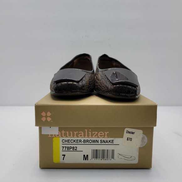 Naturalizer Checker Brown Snake Women's Shoes 778P82 US Size 7 - Picture 2 of 10